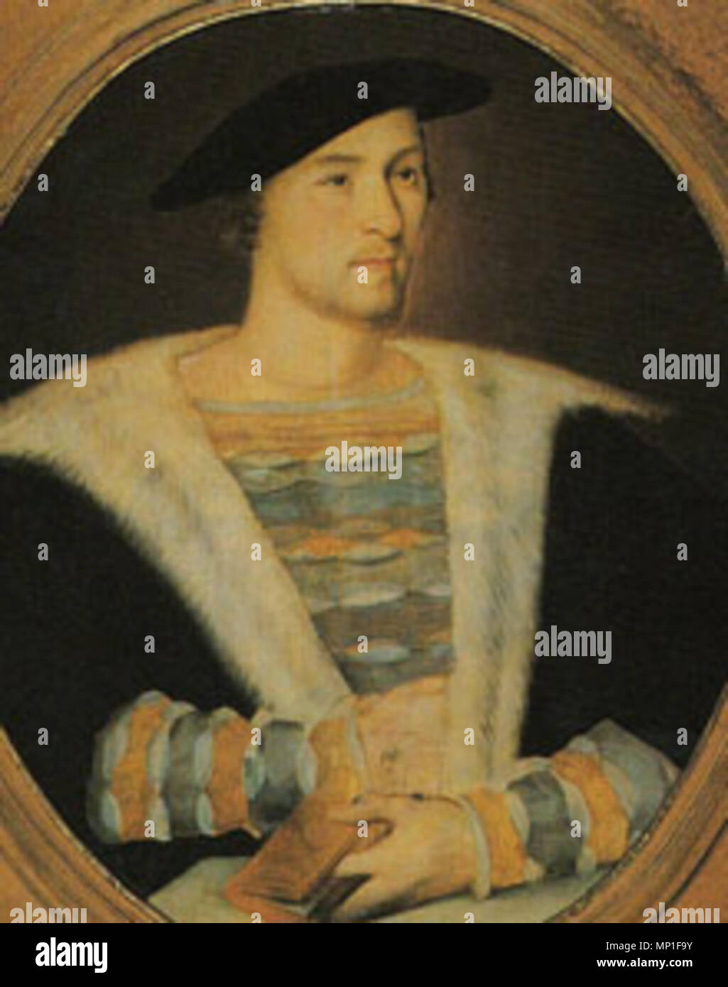 . English: Portrait of William Cary, or Carey, d. 1528, husband of Mary Boleyn. circa 1528. Unknown (16th century) 1264 William Cary Stock Photo
