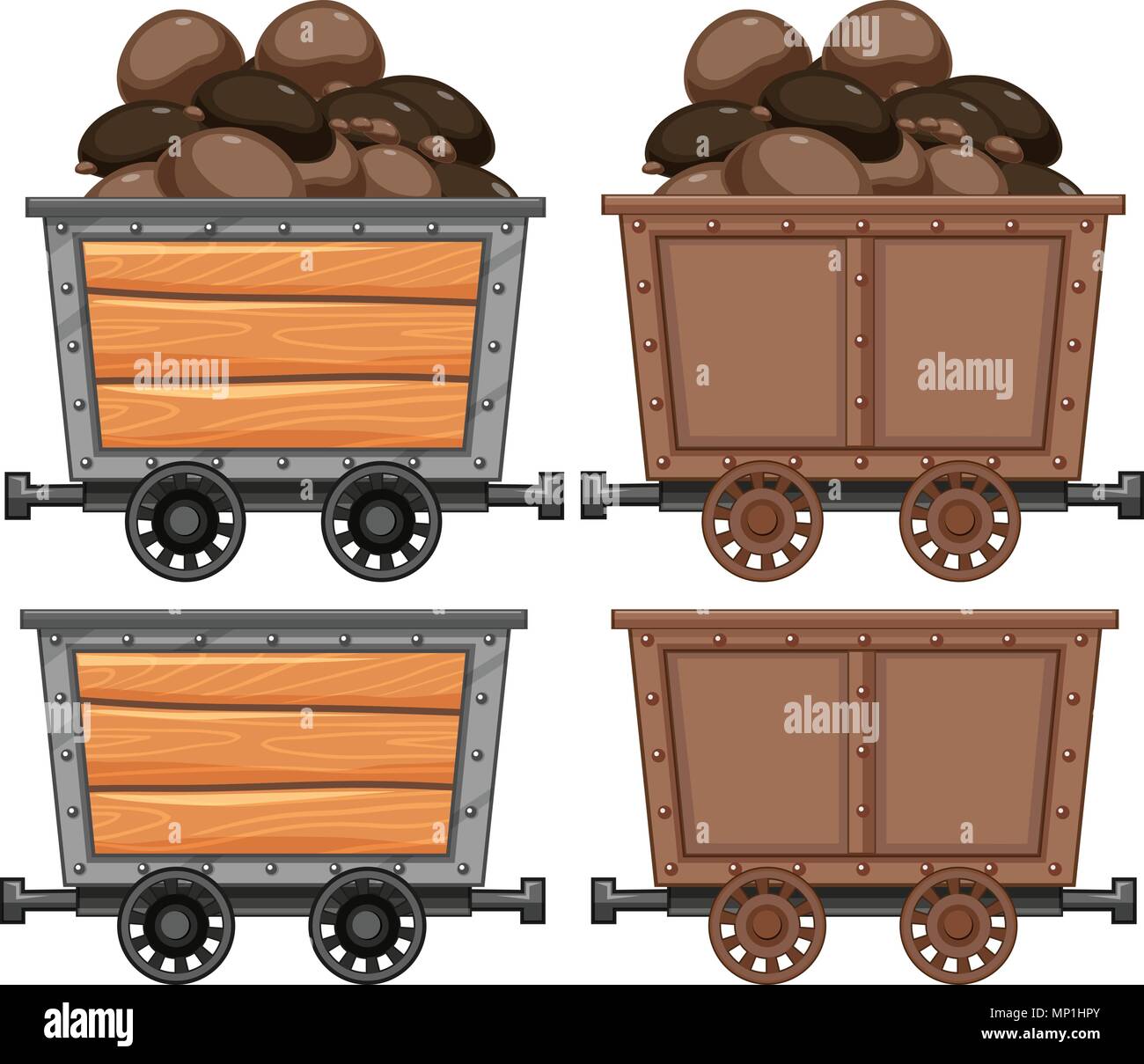 A Cart Full of Coal illustration Stock Vector Image & Art - Alamy