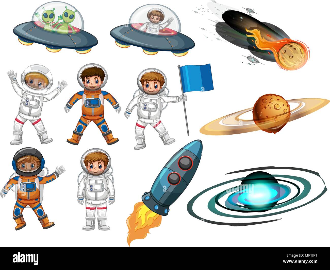 A Set of Space Element illustration Stock Vector Image & Art - Alamy