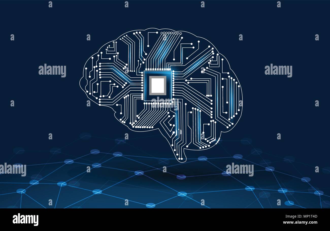 concept of thinking.background with brain CPU Mind series technology  symbols subject of computer science, artificial Stock Vector Image & Art -  Alamy