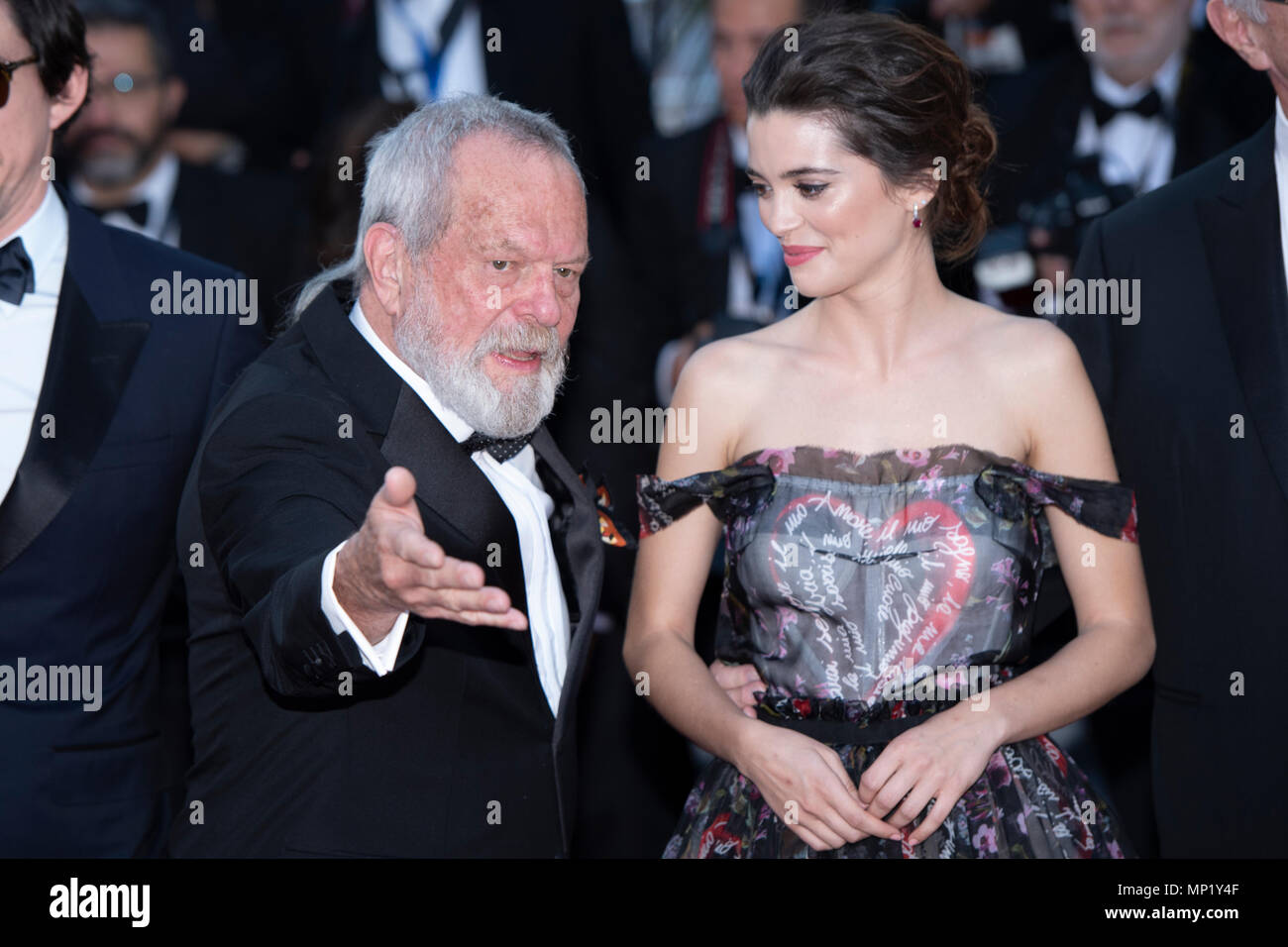 CANNES, FRANCE - MAY 19: Terry Gilliam and Joana Ribeiro attend at the Closing Ceremony & screening of 'The Man Who Killed Don Quixote' during the 71st annual Cannes Film Festival at Palais des Festivals on May May 19, 2018 in Cannes, France Credit: BTWImages/Alamy Live News Stock Photo
