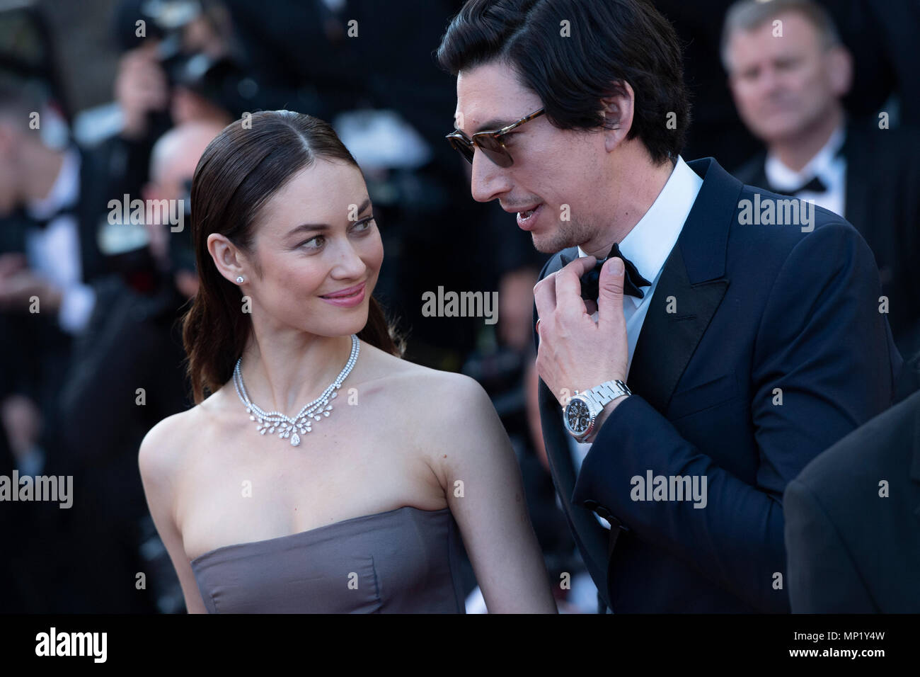 CANNES, FRANCE - MAY 19: Adam Driver and Olga Kurylenko attend at the Closing Ceremony & screening of 'The Man Who Killed Don Quixote' during the 71st annual Cannes Film Festival at Palais des Festivals on May May 19, 2018 in Cannes, France Credit: BTWImages/Alamy Live News Stock Photo