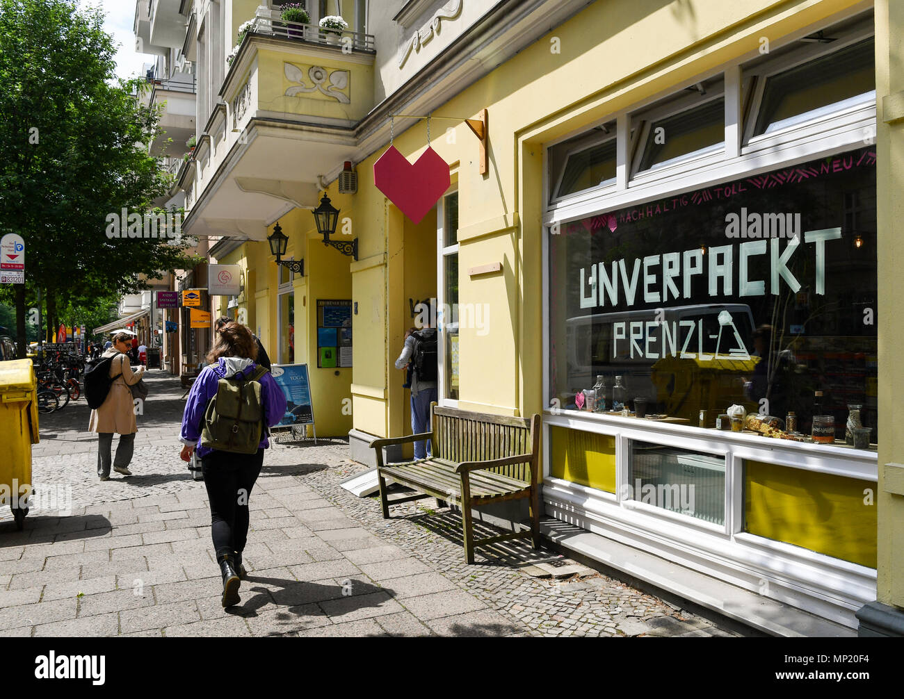 16 May 2018 Germany Berlin The Zero Waste Shop Der Sache Wegen Einfach Richtig Einkaufen Lit For The Cause Simply Shop Right At Lychener Strasse In The District Of Prenzlauber