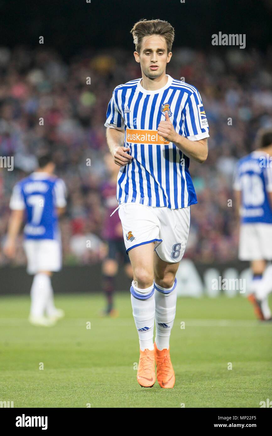Barcelona, Spain. 20th May 2018. Real Sociedad midfielder Adnan Januzaj (8) during the match between FC Barcelona against Real Sociedad for the round 38 of the Liga Santander, played at Camp Nou Stadium on 20th May 2018 in Barcelona, Spain. (Credit: Mikel Trigueros /Urbanandsport / Cordon Press)  Cordon Press Credit: CORDON PRESS/Alamy Live News Stock Photo