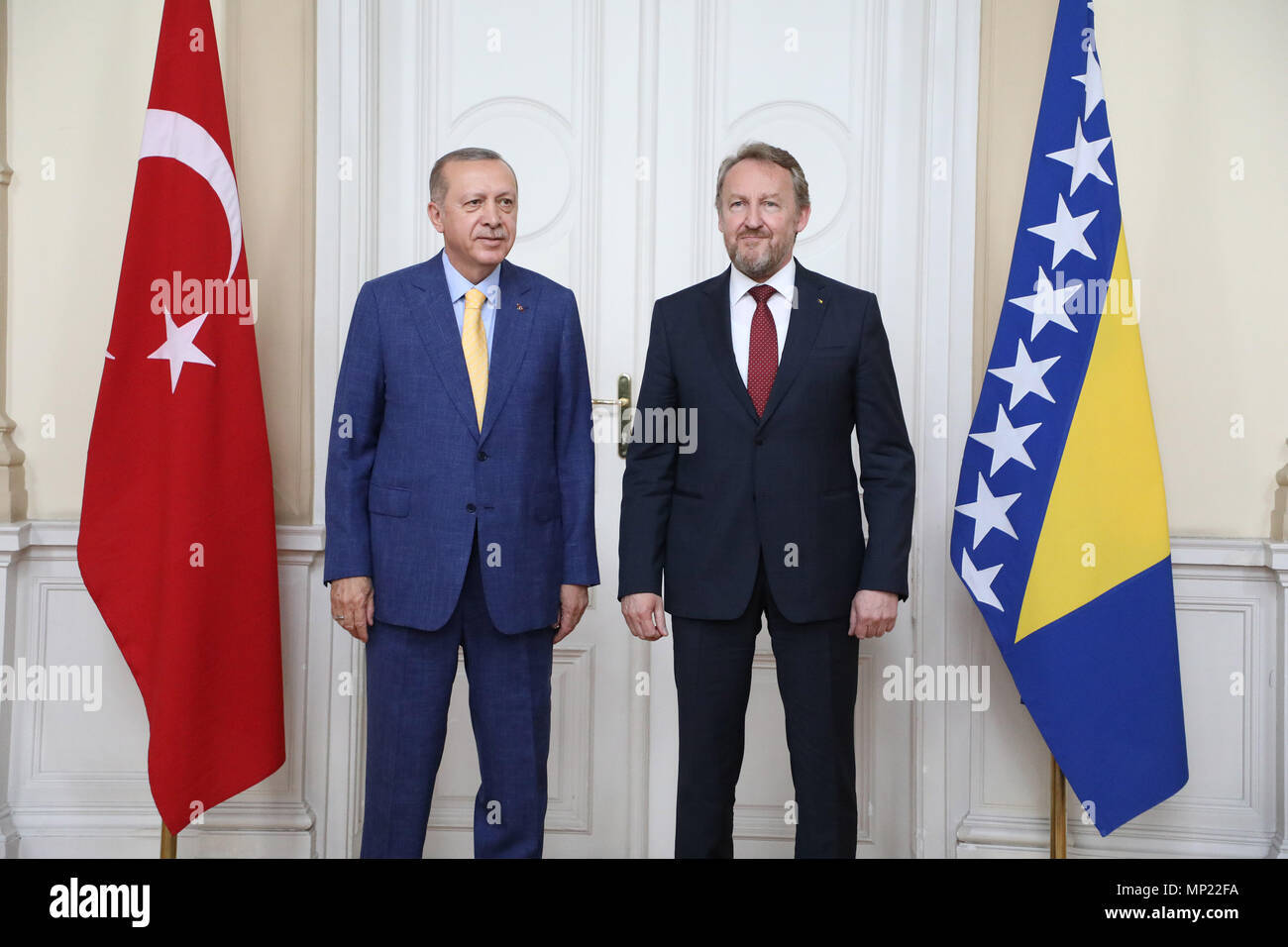 Sarajevo Bosnia And Herzegovina th May 18 Turkish President Recep Tayyip Erdogan L Meets With Chairman