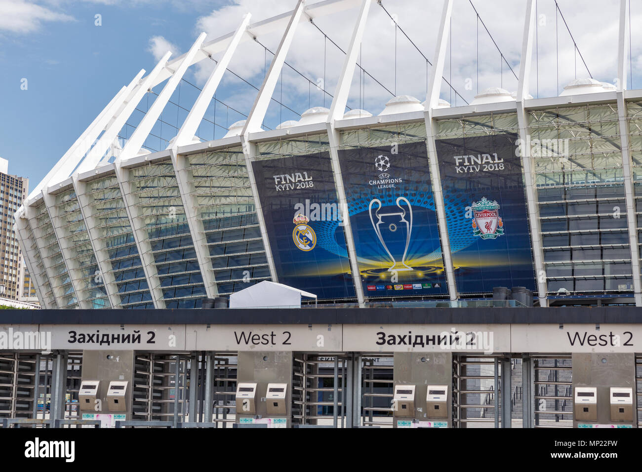 Ukraine uefa champions olympic stadium real madrid hires stock