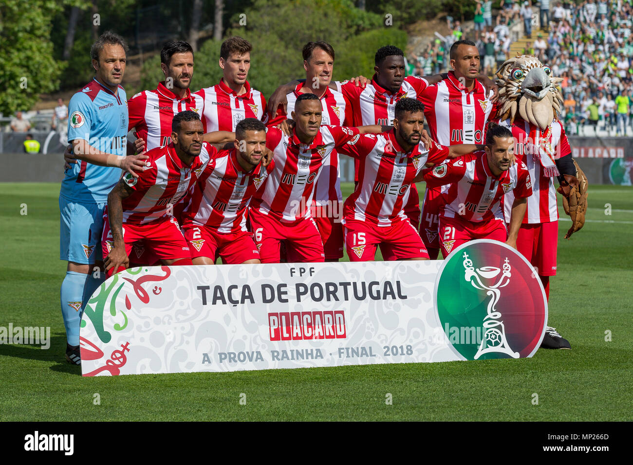 May 20, 2018. Lisbon, Portugal. Desportivo das Aves starting eleven for the game of the Portuguese Cup Final, between Desportivo das Aves vs Sporting CP © Alexandre de Sousa/Alamy Live News Stock Photo