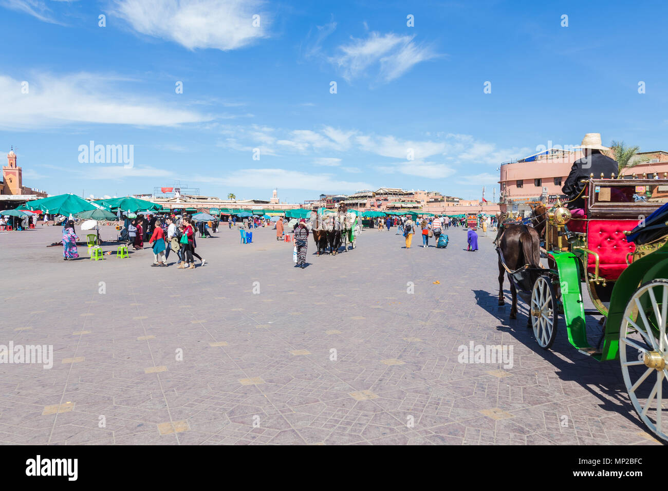 Jamaa el fna Square, Marrakech, Morocco. Stock Photo