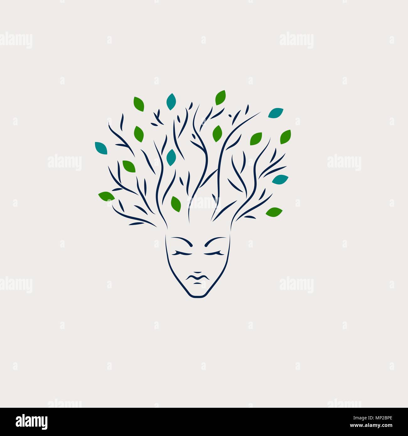 Tree face Stock Vector Images - Alamy