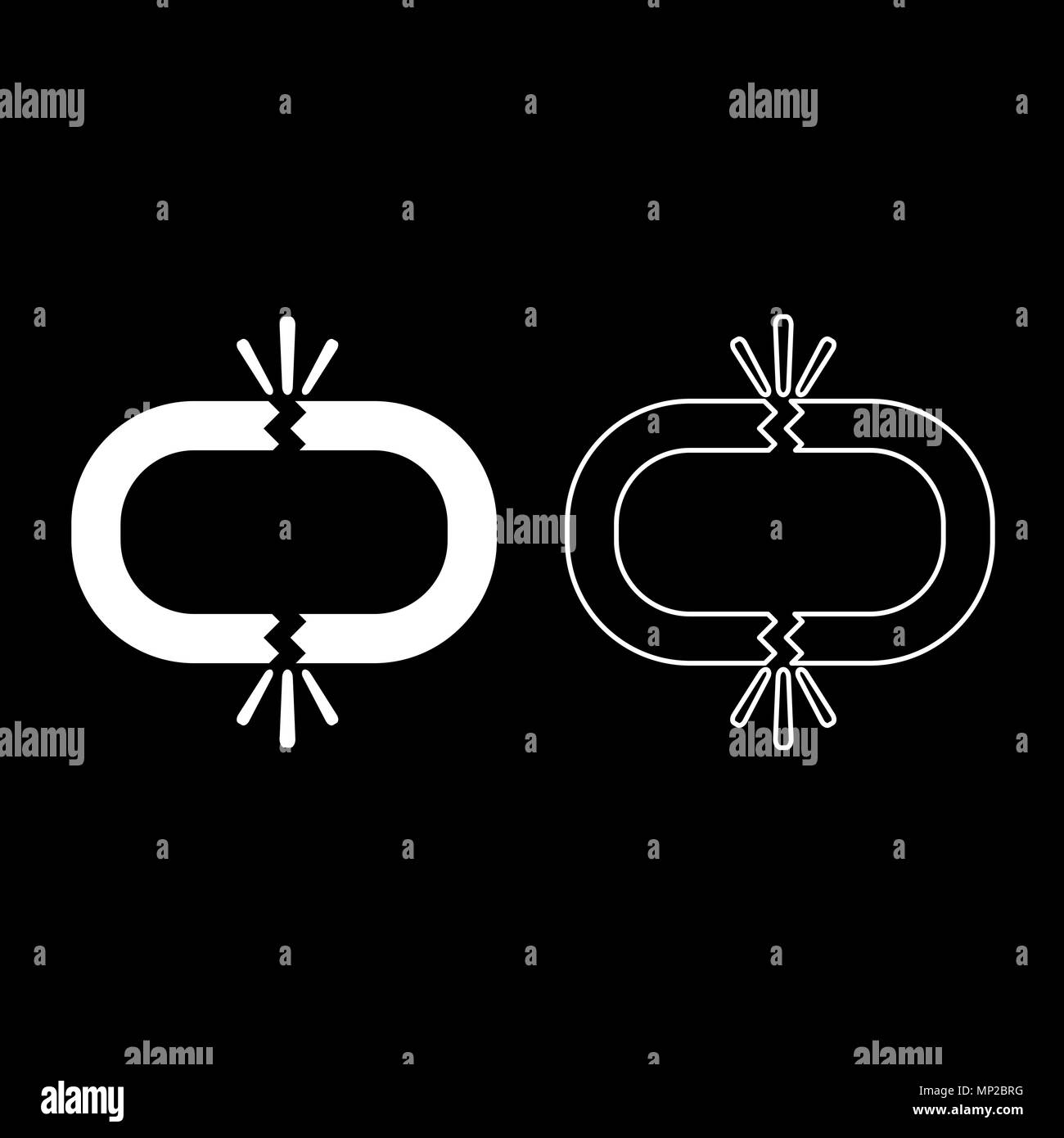 Chain link break Stock Vector Images Alamy