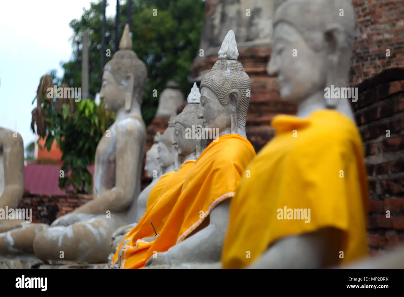 Buddha in the ancient city Ayutthaya Stock Photo