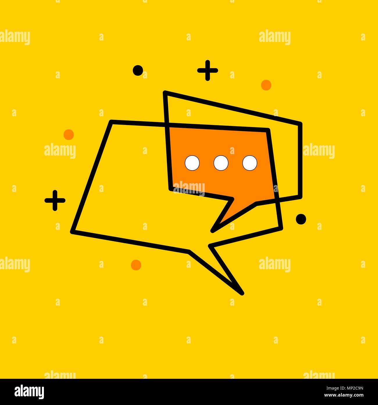 Two message bubbles Stock Vector