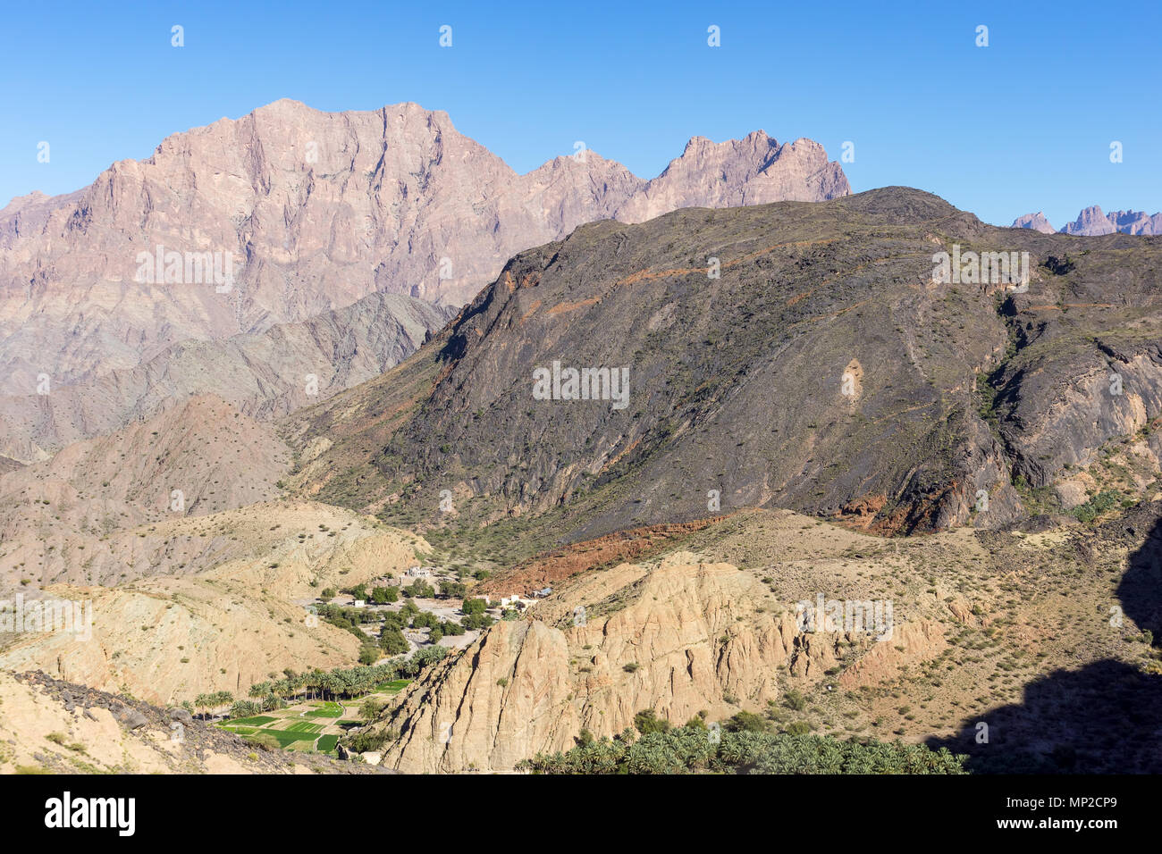 Mountains of Wadi Bani Awf - Oman Stock Photo