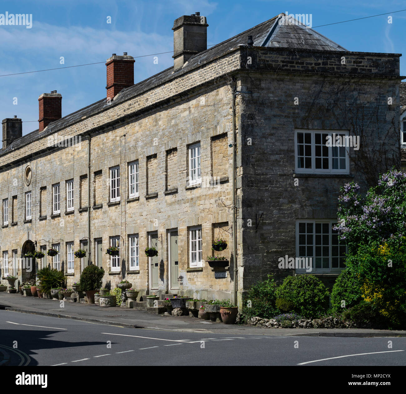 Houses in Cecily Hill, Cirencester, Gloucestershire Stock Photo Alamy