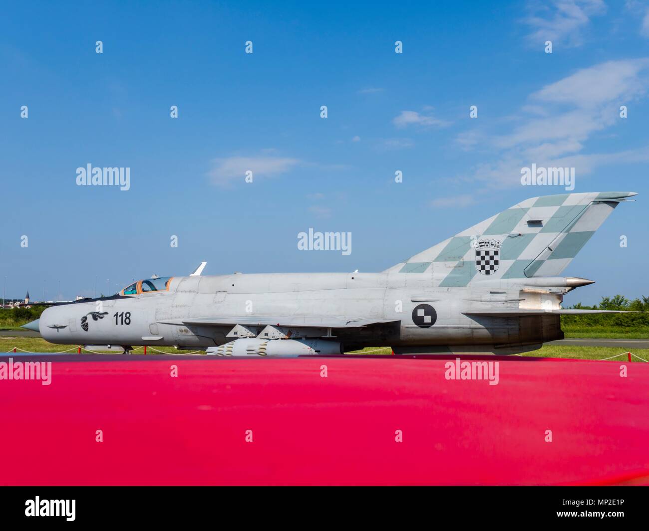 Croatian Air Force MiG-21 BIS-D jet interceptor airplane Stock Photo