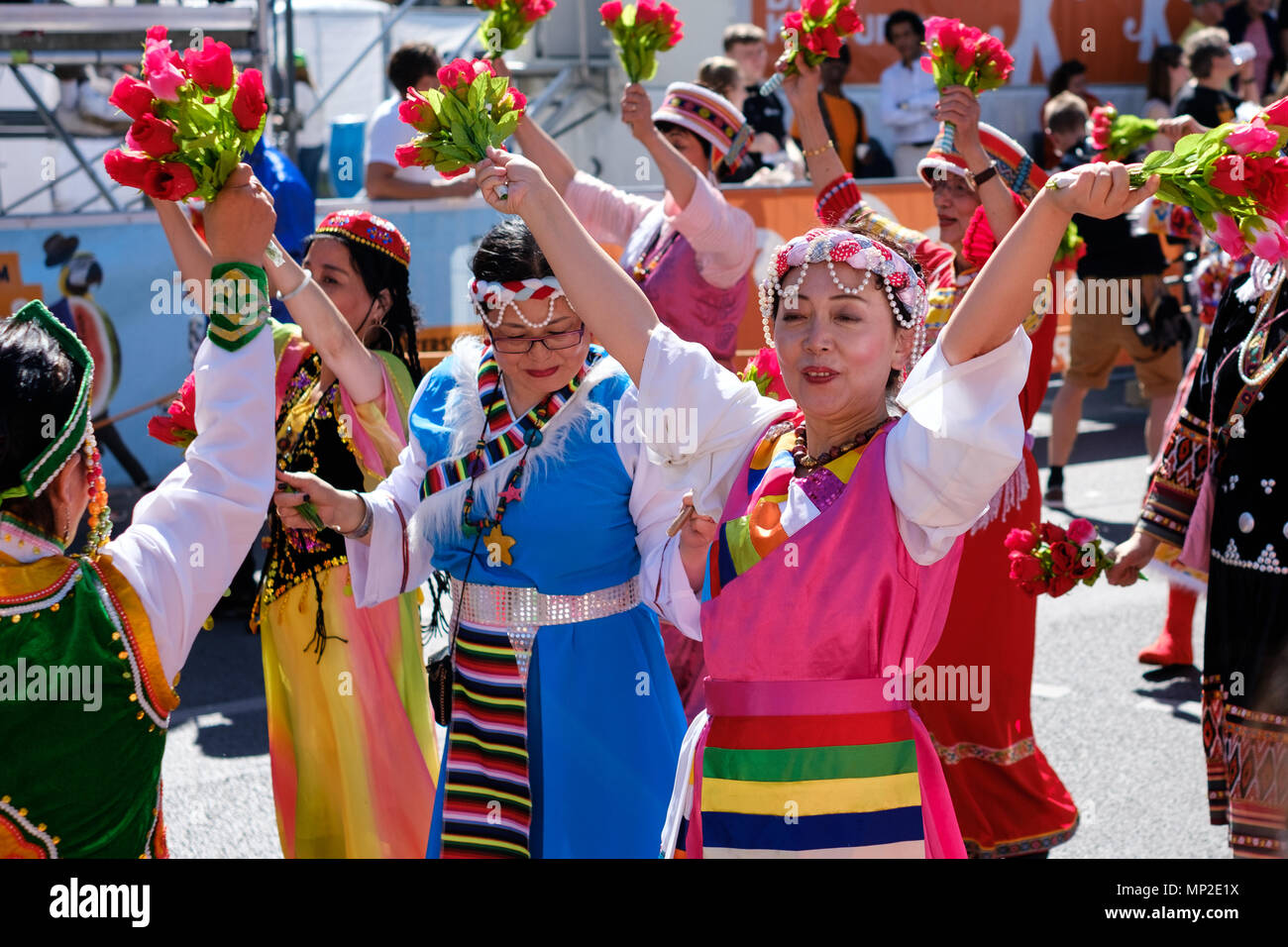 Berlin, Germany - may, 20: People celebrating Karneval der Kulturen (Carnival of cultures) in Berlin, Germany Stock Photo