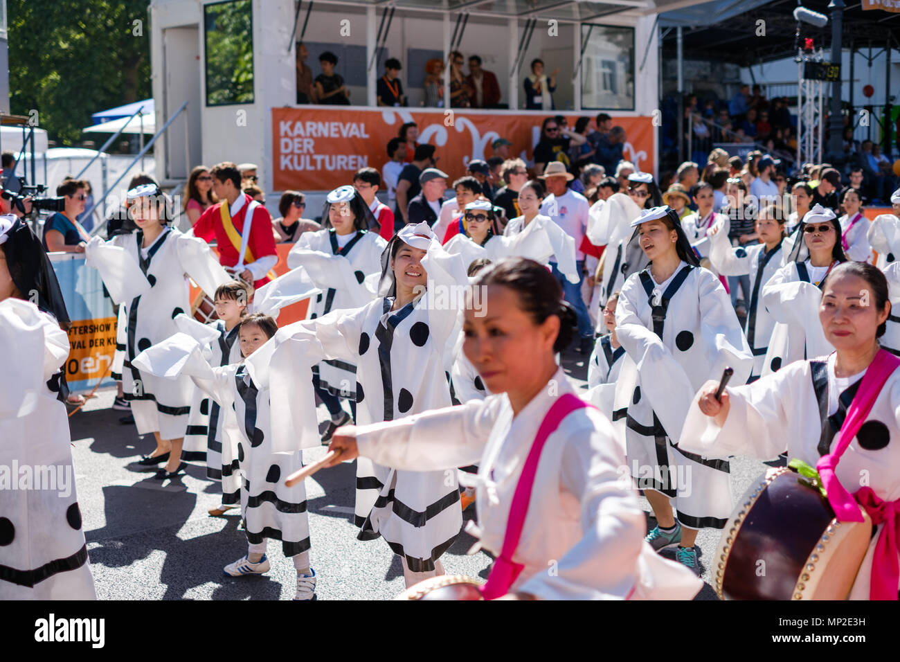 Berlin, Germany - may, 20: People celebrating Karneval der Kulturen (Carnival of cultures) in Berlin, Germany Stock Photo