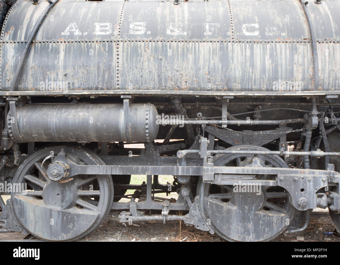 Locomotive at the Paterson Museum. Built in 1906 by the Cooke Locomotive and Machine Works in Paterson, NJ Stock Photo