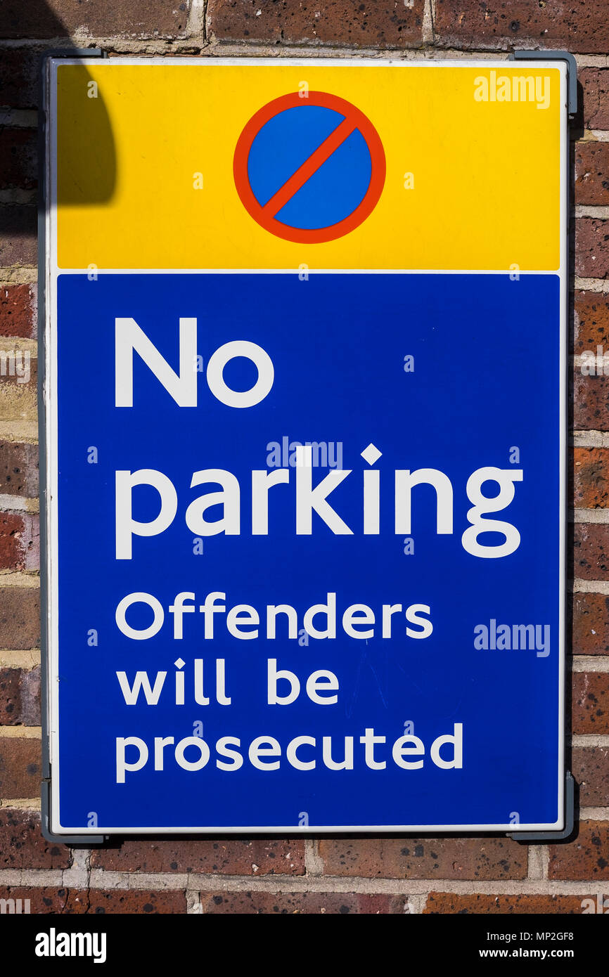 No parking sign outside of Northwood station, Borough of Hillingdon, Greater London, England, U.K. Stock Photo