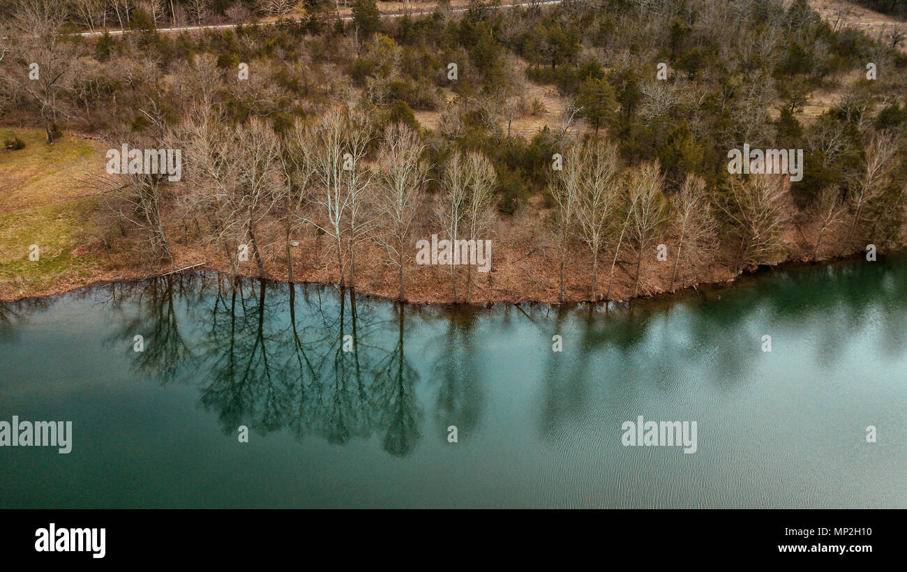 A drone image taken in Arkansas, USA Stock Photo