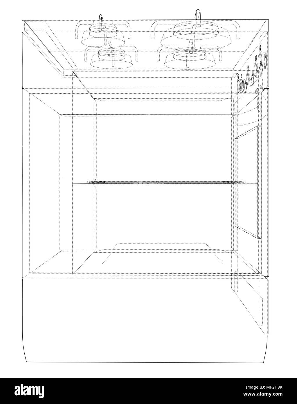 Gas stove concept. Vector Stock Vector Image & Art - Alamy