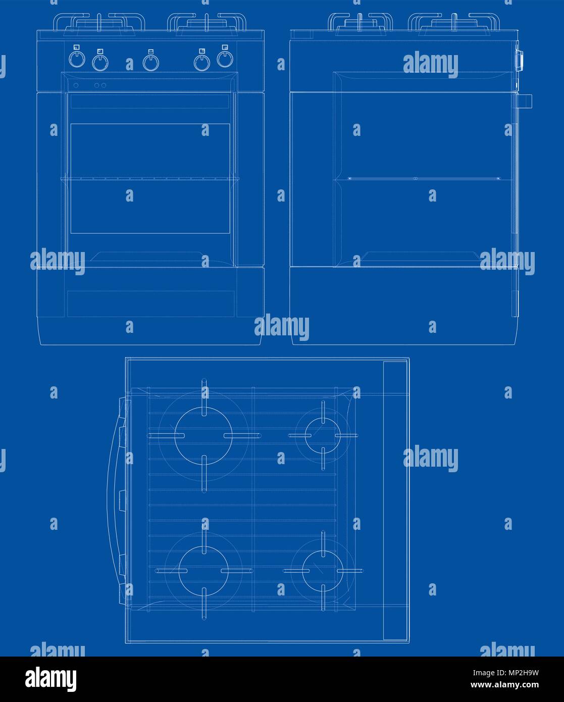 Gas stove concept. Vector Stock Vector Image & Art - Alamy