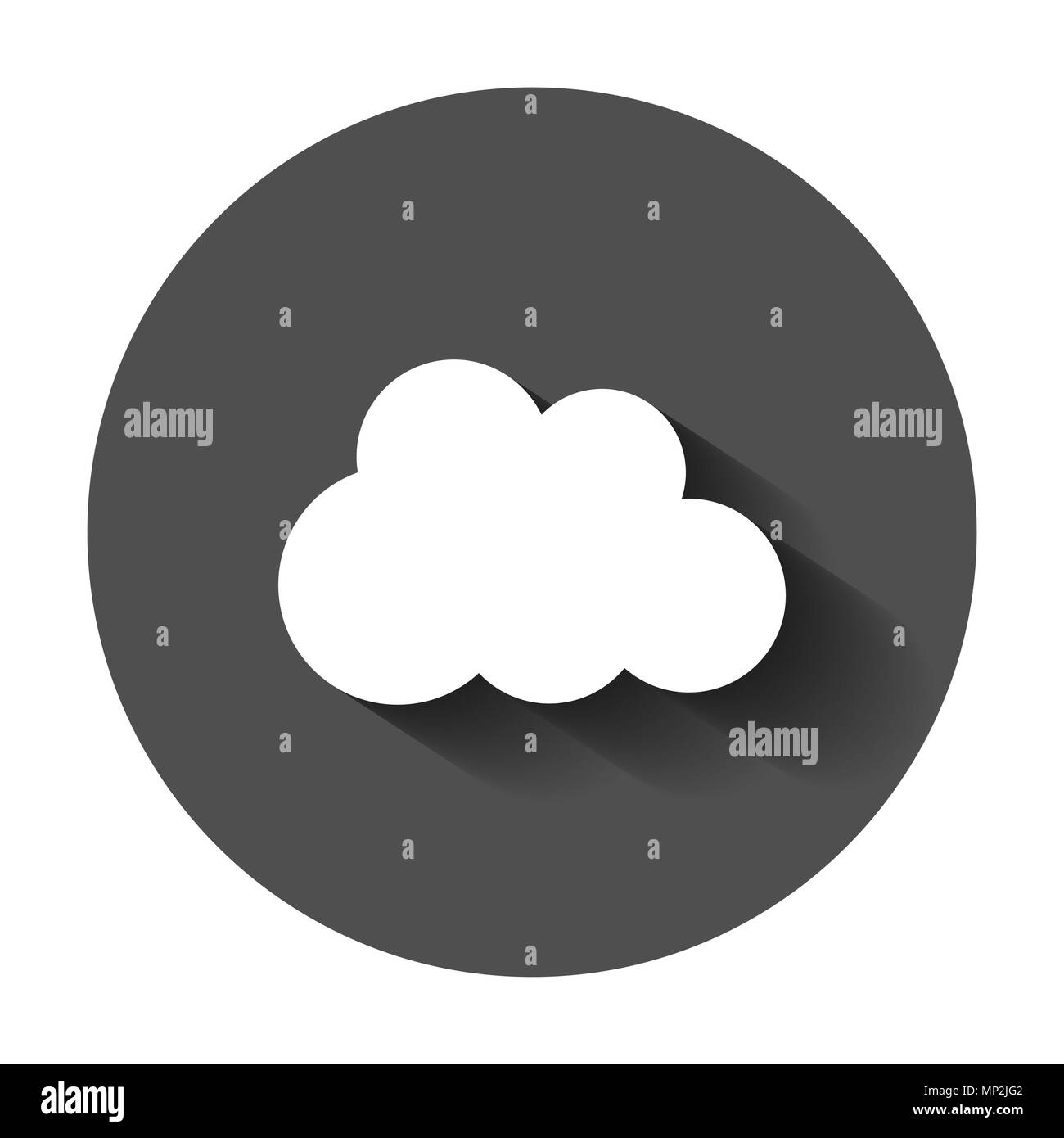Paper clouds with long shadow. Сartoon paper cloud illustration ...