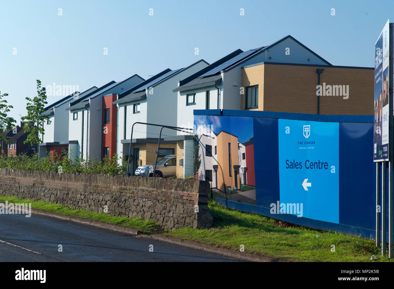New Eco Homes for sale, Devon UK Stock Photo Alamy