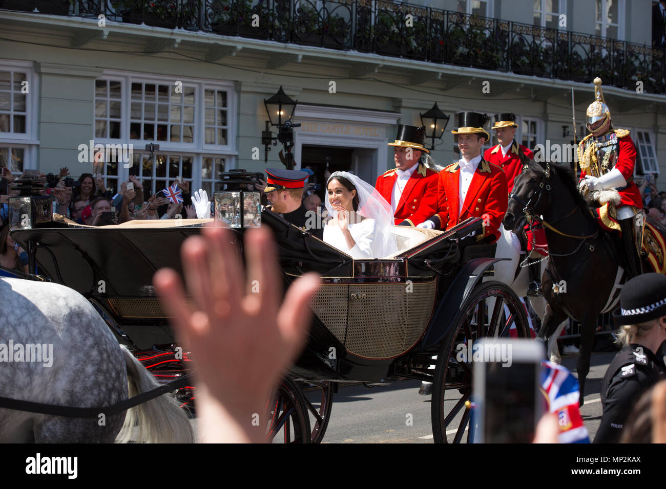 Prince Harry and Meghan Merkle Royal Wedding, Windsor, Berkshire, United Kingdom Stock Photo