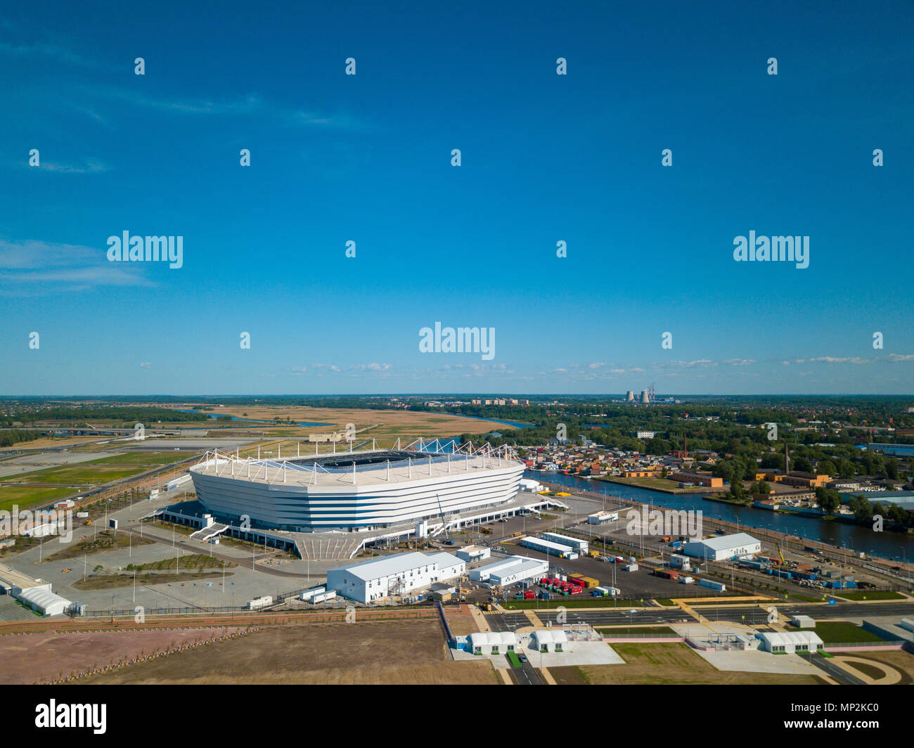 Construction of a football stadium for Fifa World Cup 2018 is completed Stock Photo