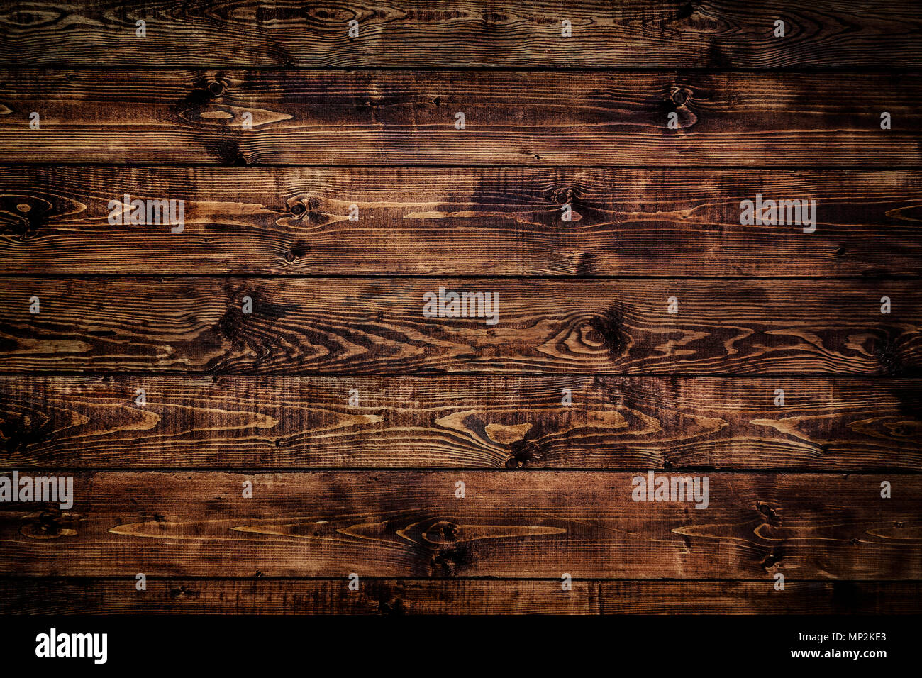Old rich wood grain texture background with knots. Stock Photo