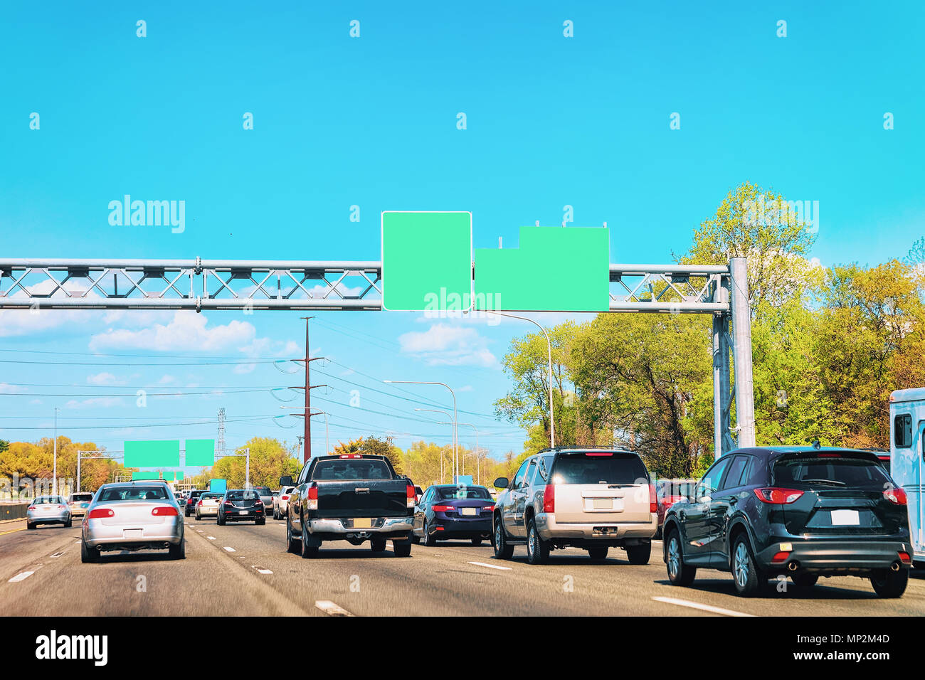 Car on Road at Delaware Turnpike, DE, America Stock Photo Alamy