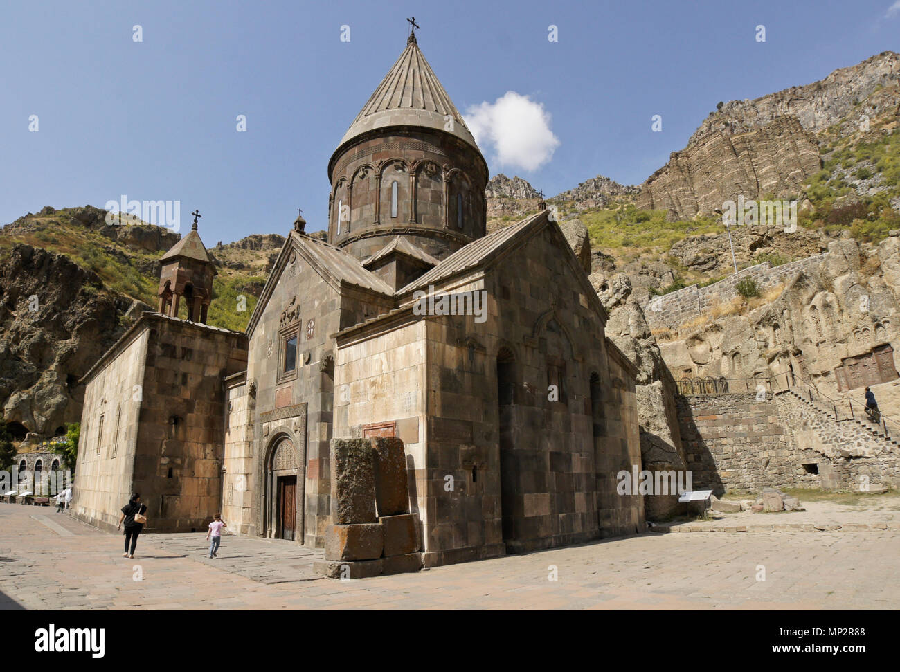 Surp Astvatsatsin Church (Holy Mother of God Church) within the walls of Geghard Monastery (Monastery of the Spear), Garni, Armenia Stock Photo