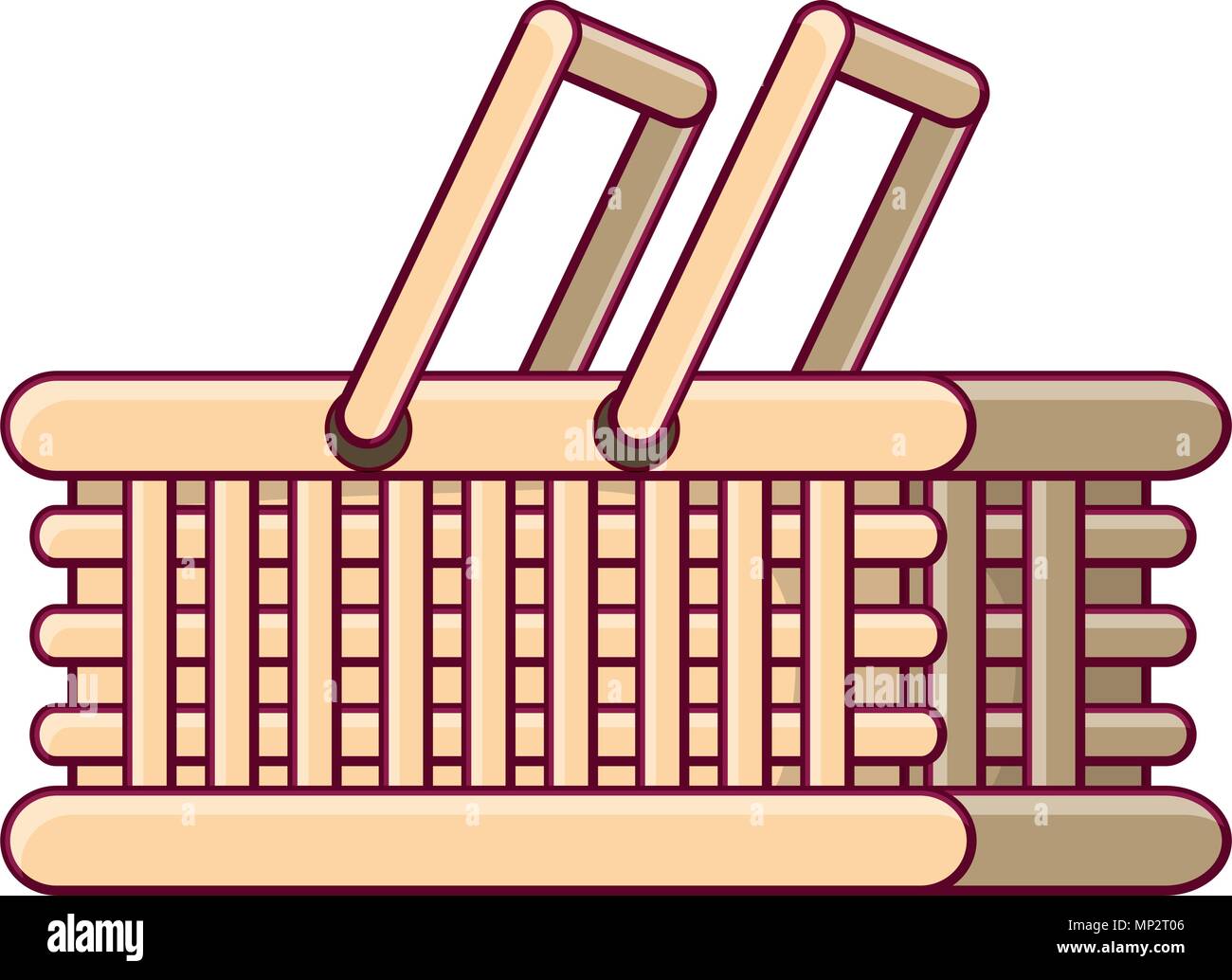 picnic basket icon over white background, vector illustration Stock ...