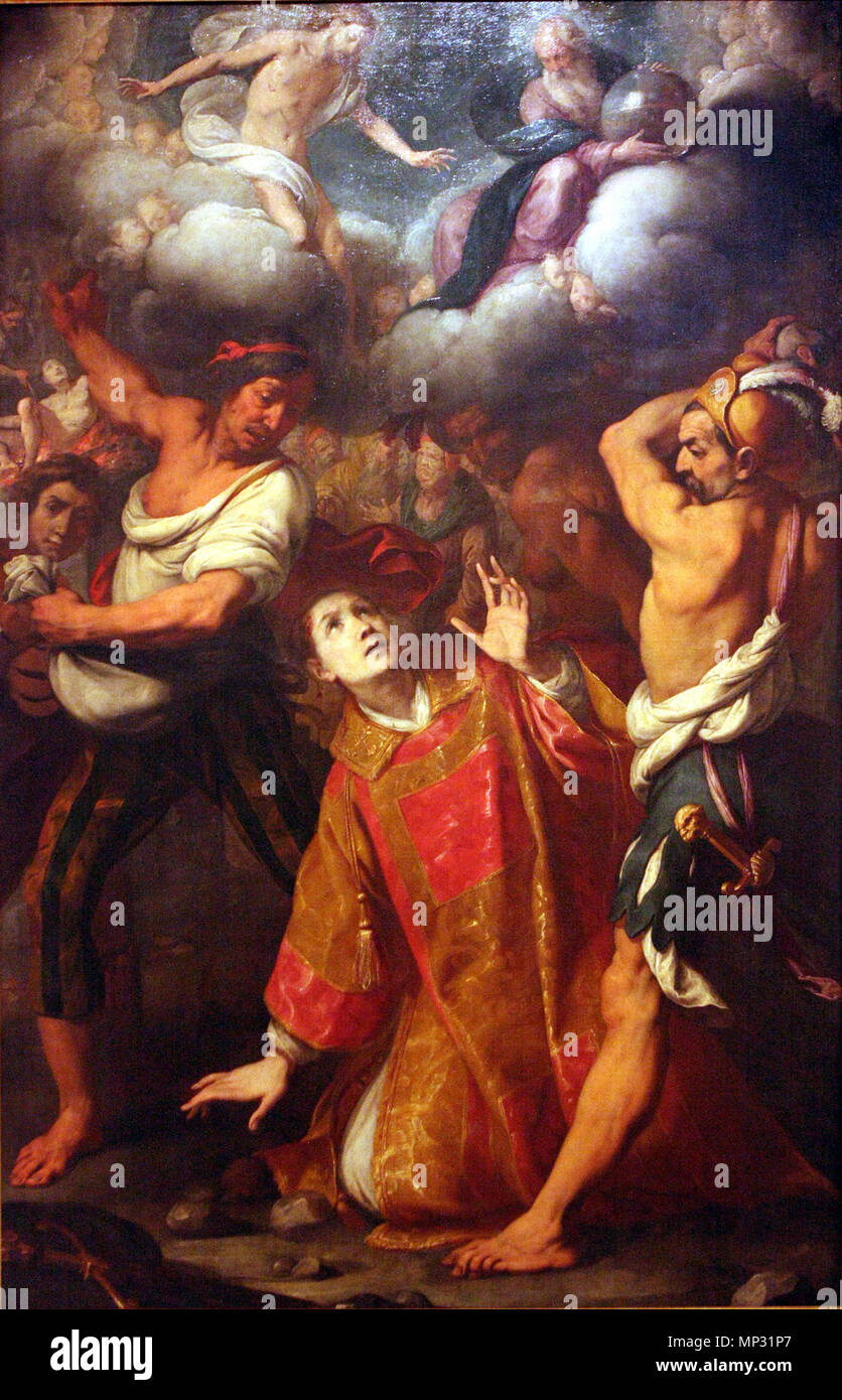 . Italiano: Martirio di santo Stefano . between 1620 and 1625. Daniele Crespi - Pinacoteca di Brera, Milano 866 Martirio di santo Stefano - Daniele Cerspi Stock Photo