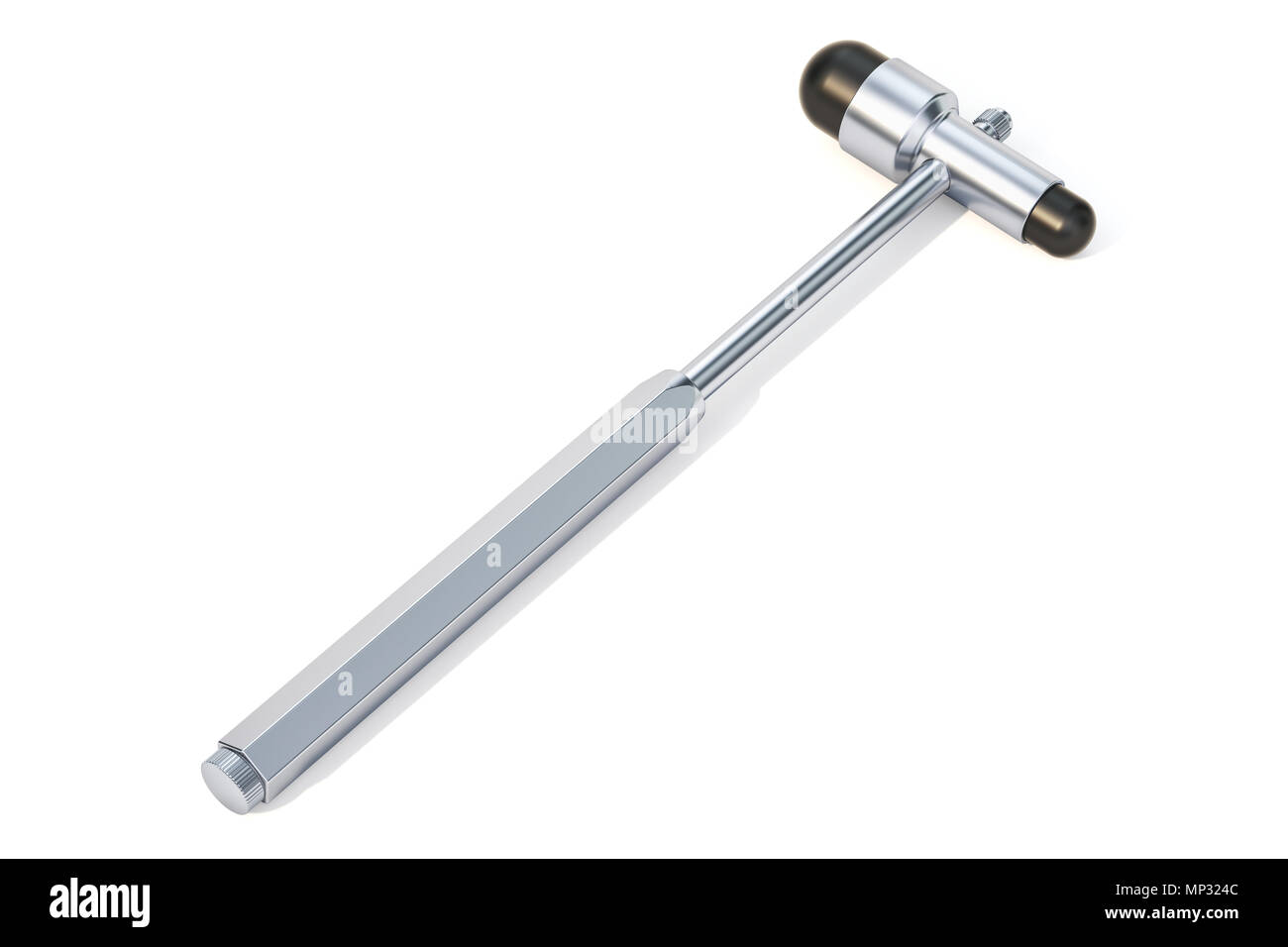 Reflex hammer, 3D rendering isolated on white background Stock Photo