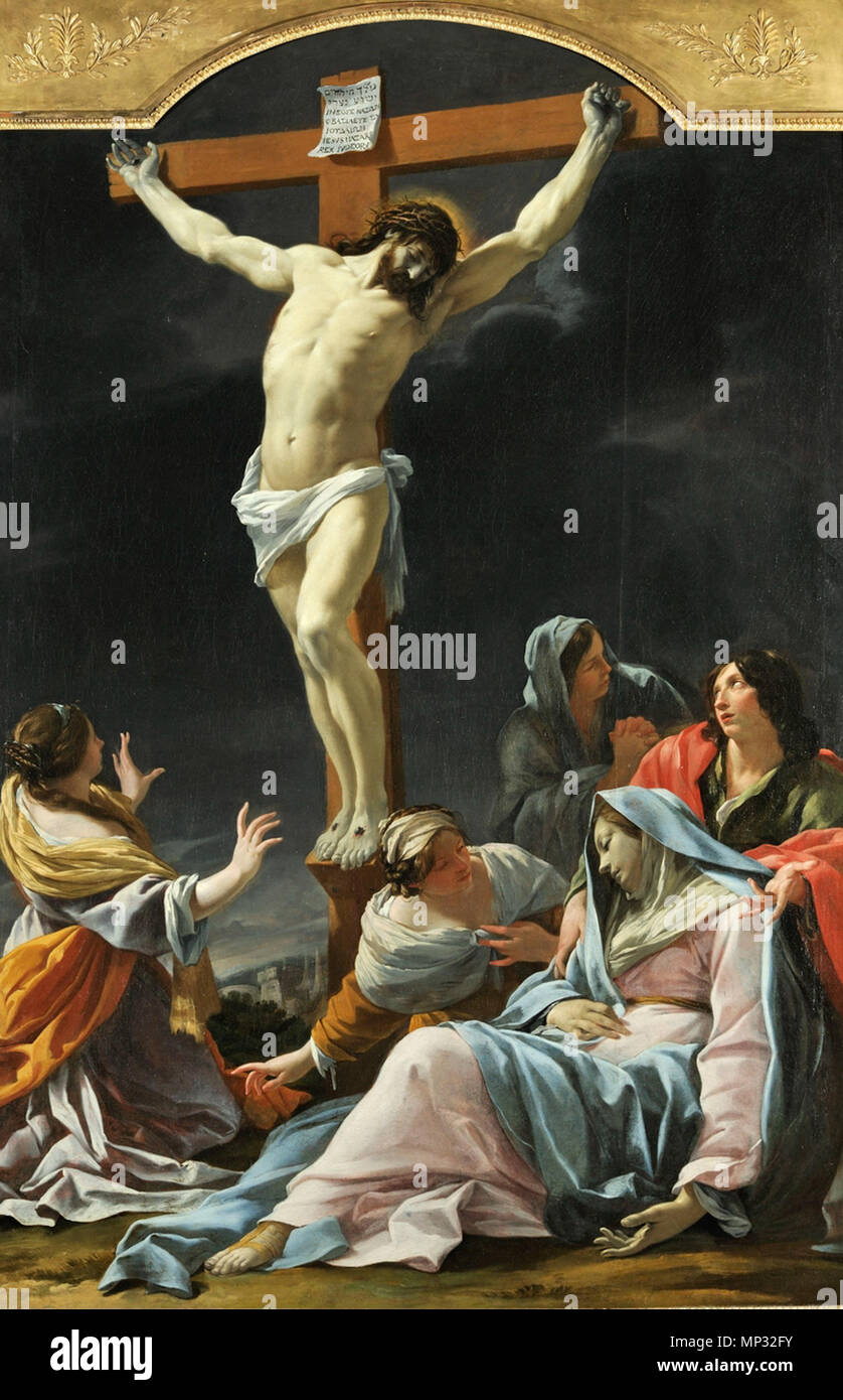 Crucifixion  1636.   783 La Crucifixion - Simon Vouet (A 139) Stock Photo