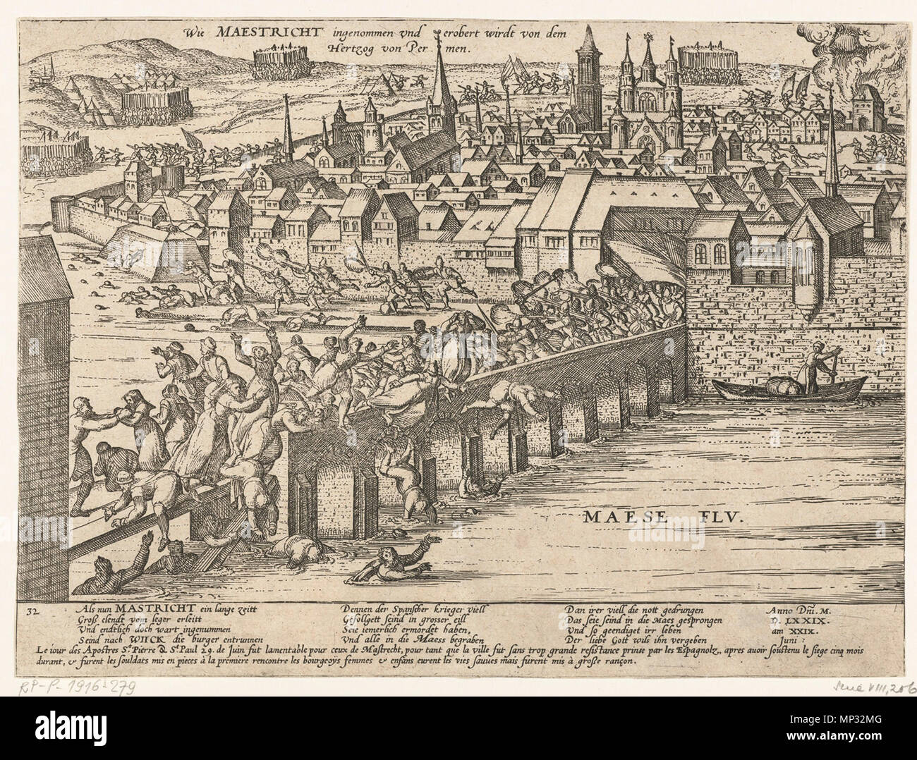 . Siege of Maastricht (1579) . between 1579 and 1581.   Frans Hogenberg  (before 1540–1590)    Alternative names Franz Hogenberg, Frans Hogenbergh, Frans Hogenberch  Description Flemish engraver and cartographer  Date of birth/death before 1540 1590  Location of birth/death Mechelen Cologne  Work period 1568-1588  Work location Antwerp (1568), London (1568), Cologne (1570-1585), Hamburg (1585-1588), Denmark (1588)  Authority control  : Q959748 VIAF: 100197099 ISNI: 0000 0001 1839 1431 ULAN: 500000956 LCCN: n50043890 WGA: HOGENBERG, Frans WorldCat 838 Maastricht ingenomen door Parma, 1579, Fran Stock Photo