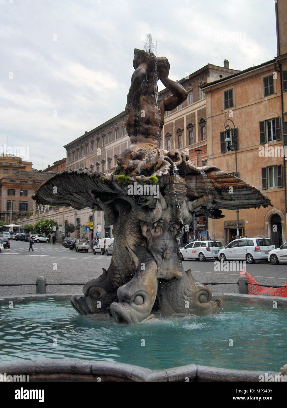 . English: View on Piazza Barberini and the Triton fountain (by Bernini) in Rome, Italy . 11 April 2010.   Gian Lorenzo Bernini  (1598–1680)      Alternative names English: Giovanni Lorenzo Bernini, Gianlorenzo Bernini Italiano: Giovan Lorenzo Bernini  Description Italian sculptor, artist, painter and architect  Date of birth/death 7 December 1598 28 November 1680  Location of birth/death Naples Rome  Work location Rome  Authority control  : Q160538 VIAF: 73850000 ISNI: 0000 0001 2102 3349 ULAN: 500032022 LCCN: n79127068 NLA: 35017958 WorldCat 1072 Rome.Tritonfontein002 Stock Photo