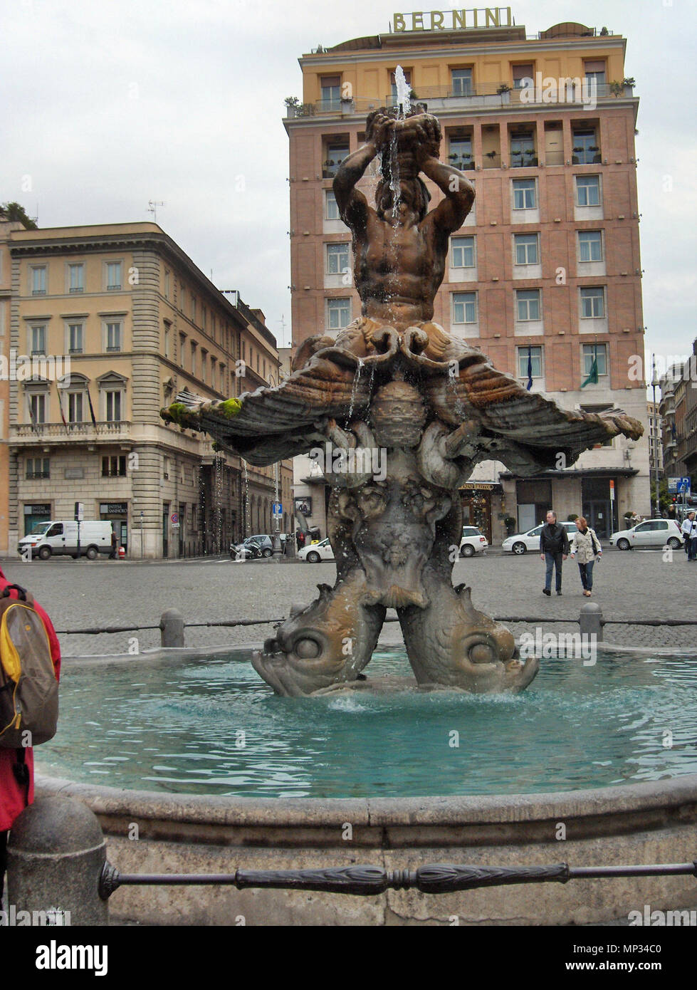 . English: View on Piazza Barberini and the Triton fountain (by Bernini) in Rome, Italy . 11 April 2010.   Gian Lorenzo Bernini  (1598–1680)      Alternative names English: Giovanni Lorenzo Bernini, Gianlorenzo Bernini Italiano: Giovan Lorenzo Bernini  Description Italian sculptor, artist, painter and architect  Date of birth/death 7 December 1598 28 November 1680  Location of birth/death Naples Rome  Work location Rome  Authority control  : Q160538 VIAF: 73850000 ISNI: 0000 0001 2102 3349 ULAN: 500032022 LCCN: n79127068 NLA: 35017958 WorldCat 1072 Rome.Tritonfontein003 Stock Photo