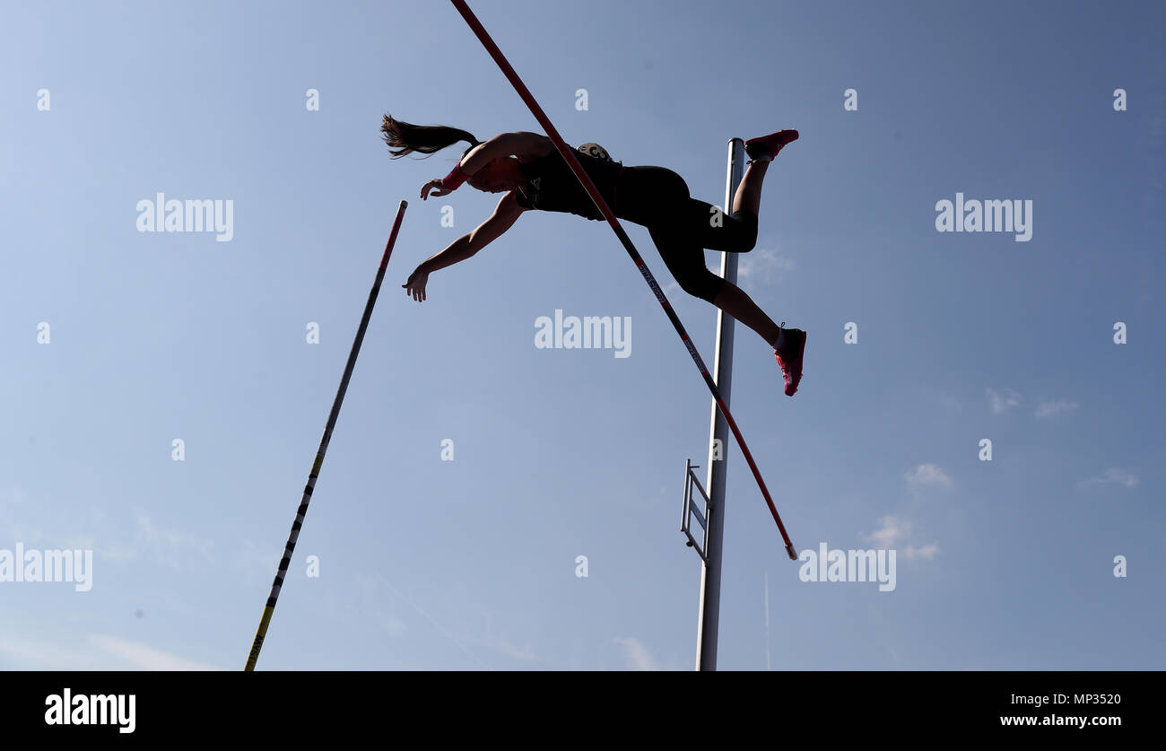 Elizabeth Edden in the pole vault during the Loughborough International ...