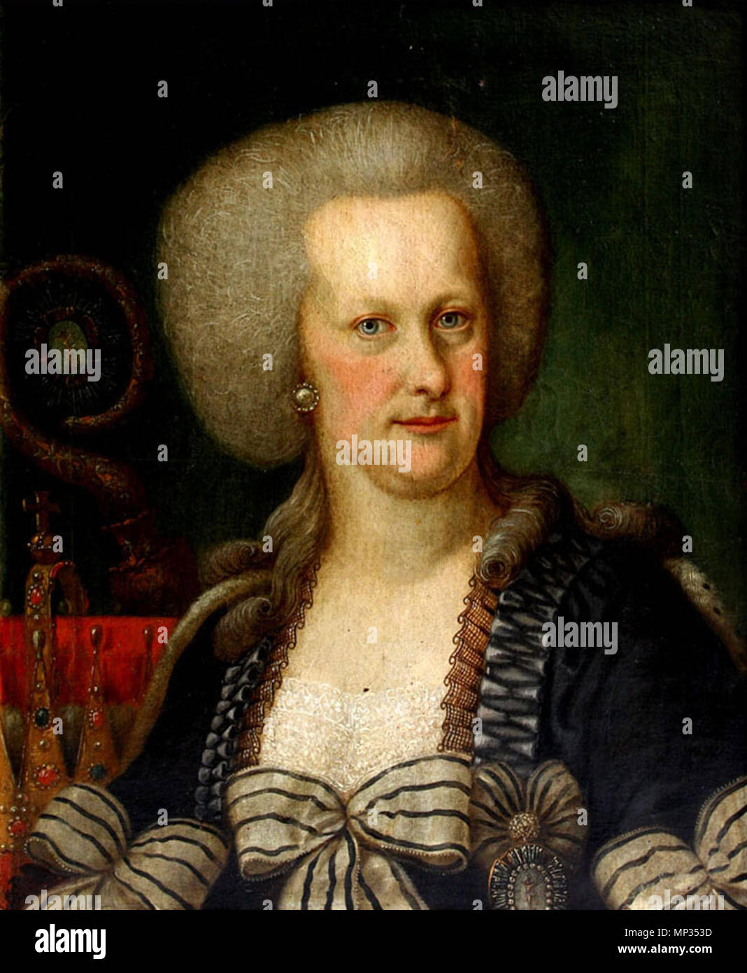.  English: Portrait of Archduchess Maria Elisabeth of Austria (1743–1808) . circa 1781-1800.   857 Maria Elizabeth of Austria Stock Photo