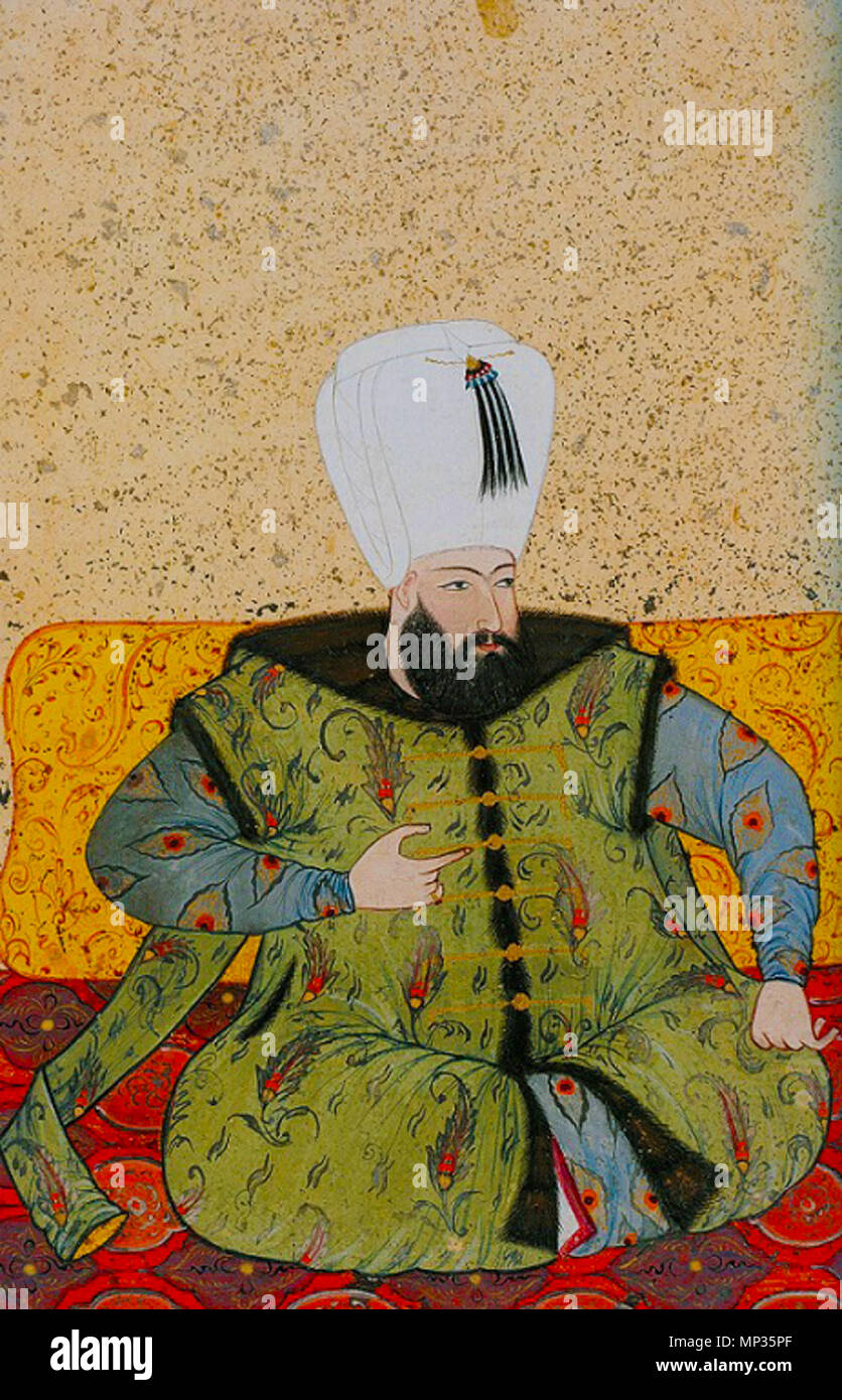 . English: Levni. Ottoman Ahmed I. 1703. Topkapi Saray museum . between 1703 and 1730. Levni 808 Levni. Ottoman Ahmed I. 1703. Topkapi Saray museum. Stock Photo