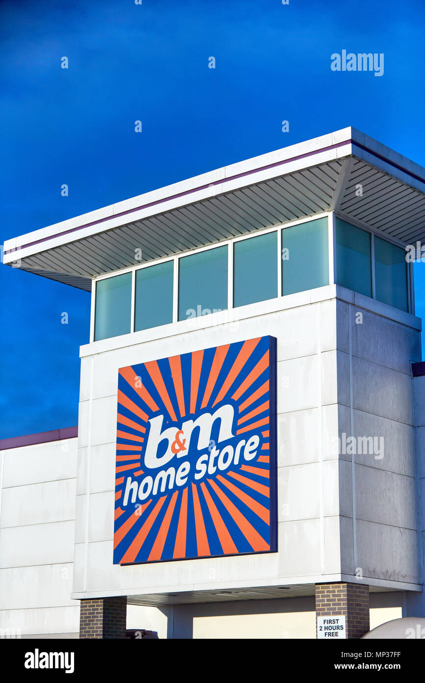 B&M Home Store front in an out of town retail park Stock Photo Alamy