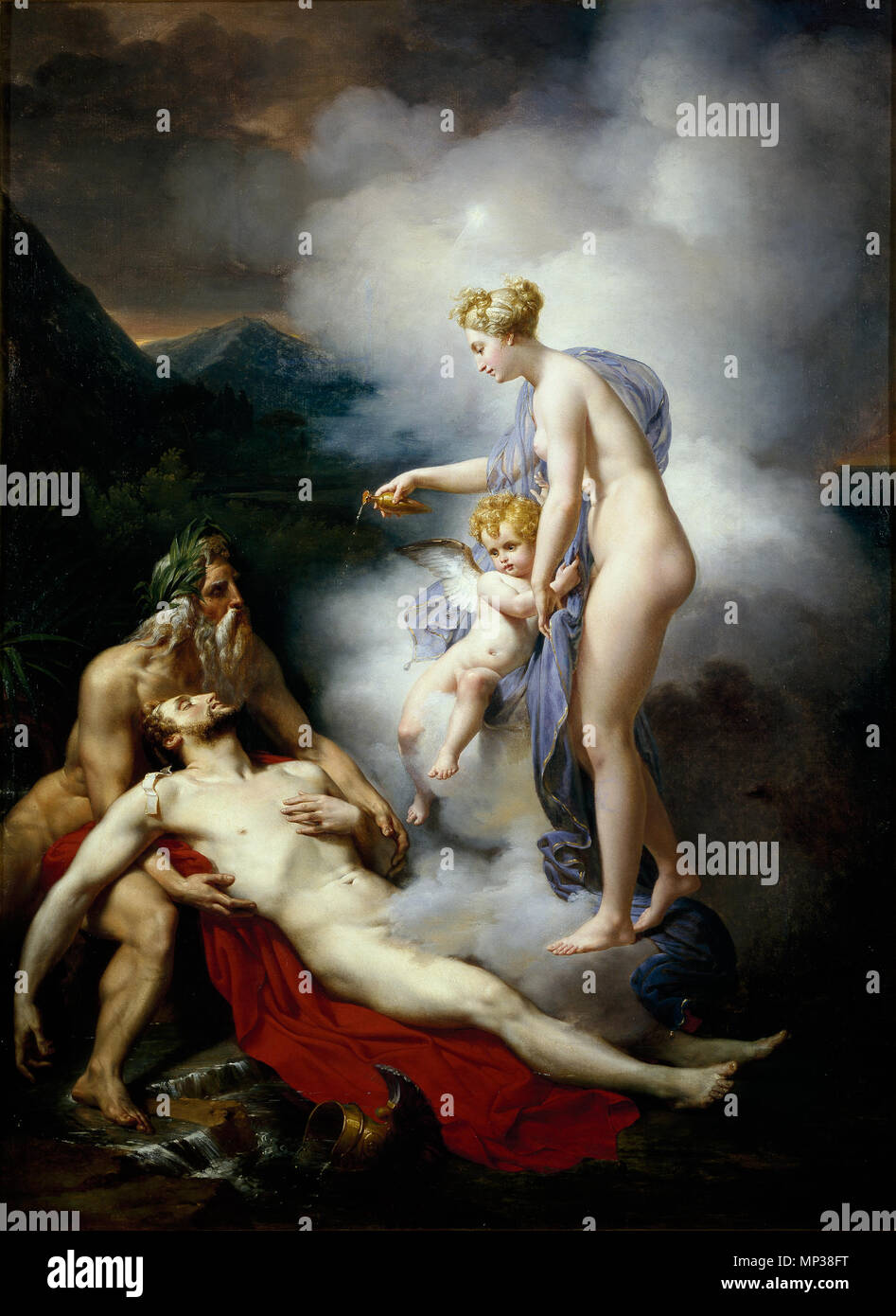 Español: Venus curando a Eneas English: Venus healing Aeneas    .   1229 Venus curando a Eneas (Blondel) Stock Photo