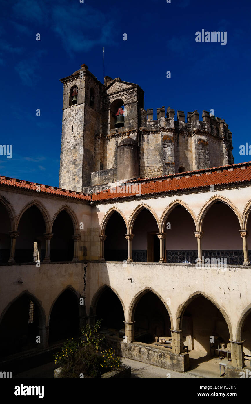 Patio of Templar church of the Convent of the Order of Christ, Tomar ...