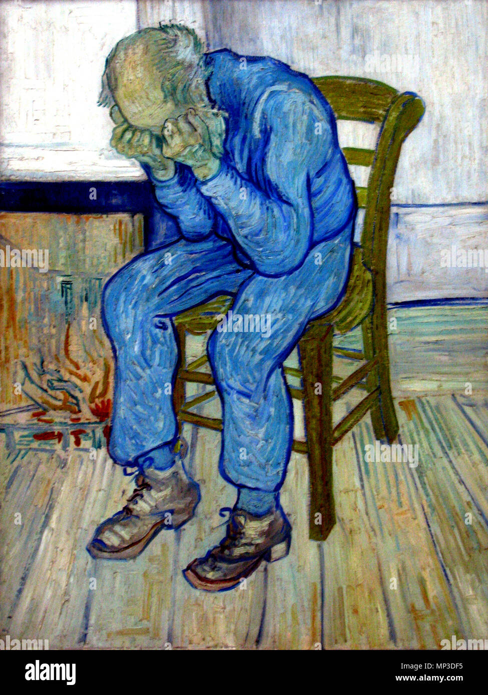Sorrowing old man ('At Eternity's Gate')   Saint-Rémy, May 1890.   1224 1890-05 van Gogh At Eternitys Gate anagoria Stock Photo