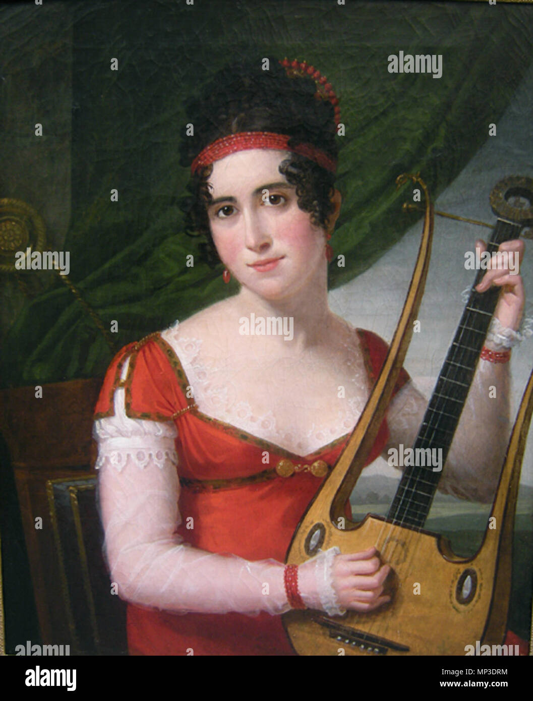Woman playing lyre painting hi-res stock photography and images - Alamy