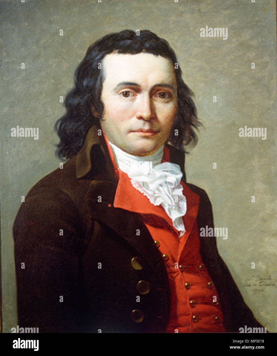 English: Portrait of Ruamps de Surgeres   1792.   1151 Jean-Louis Laneuville - Portrait of Ruamps de Surgeres Stock Photo