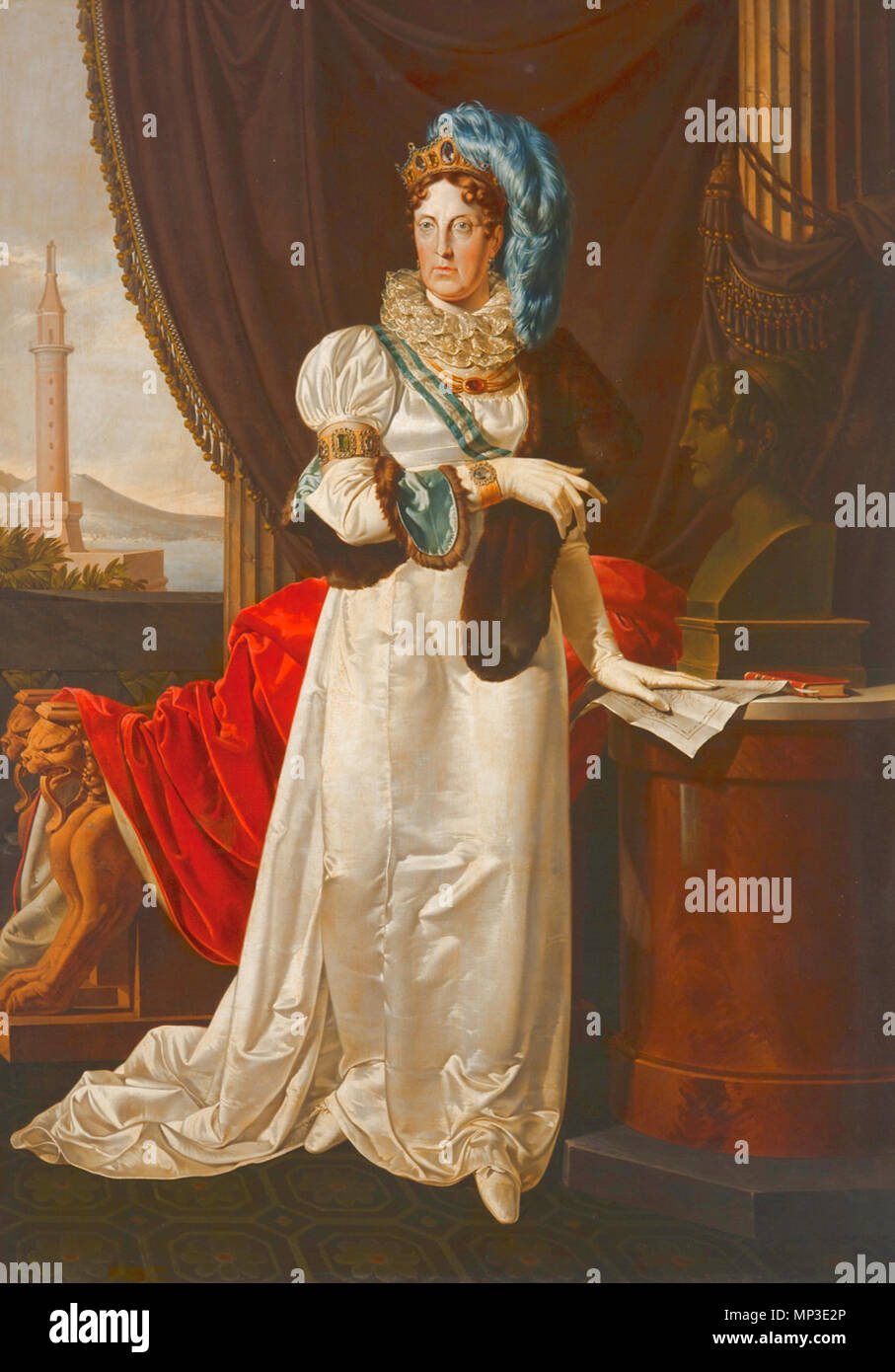 .  Italiano: Ritratto di Maria Carolina d'Asburgo-Lorena (1752-1814) . 1814.   864 Marsigli - Maria Carolina of Austria Stock Photo